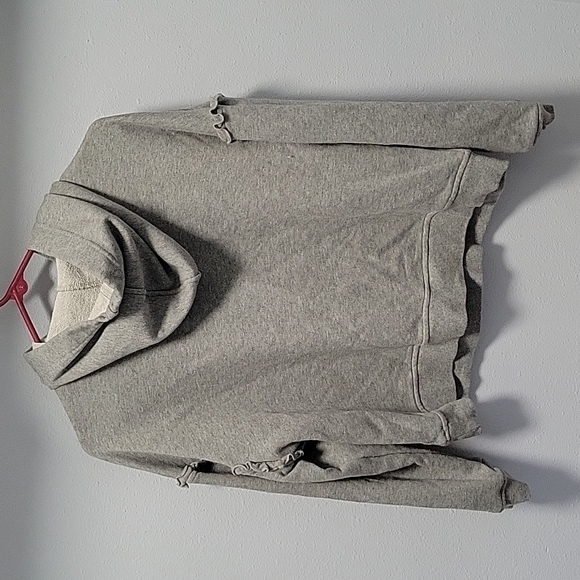 Cynthia Rowley Gray Ruffled Hoodie Sweatshirt - Picture 3 of 3